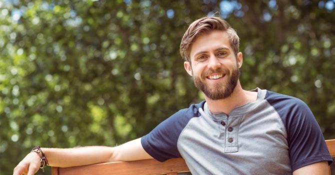 Portrait of a smiling man outdoors