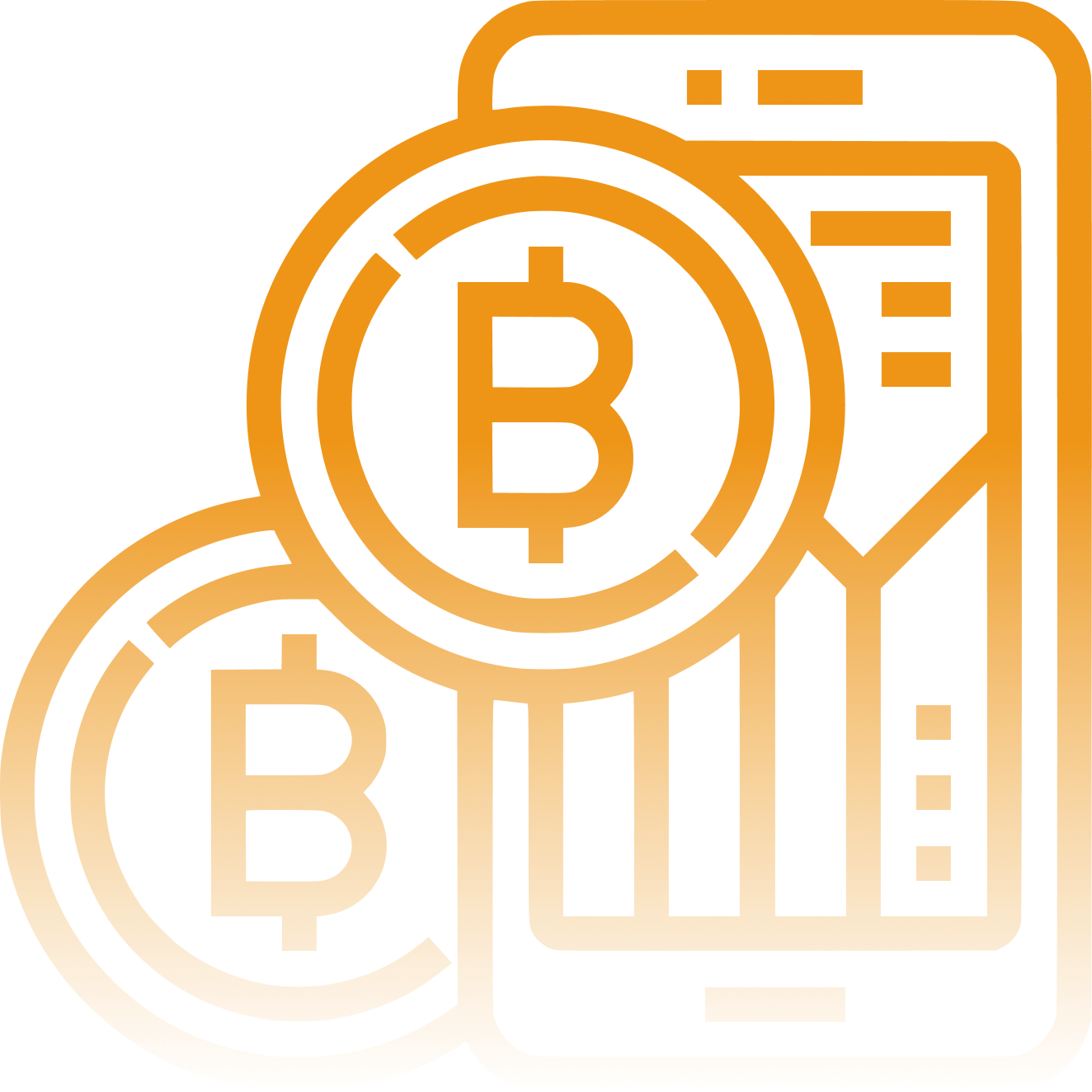 Bitcoin market analysis and trading data illustration